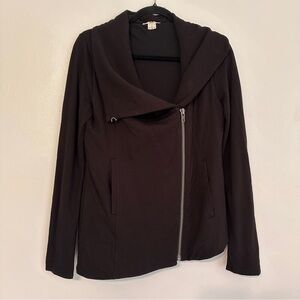 Helmut Lang Asymmetric Modal Moto Zip Jacket size Medium Black